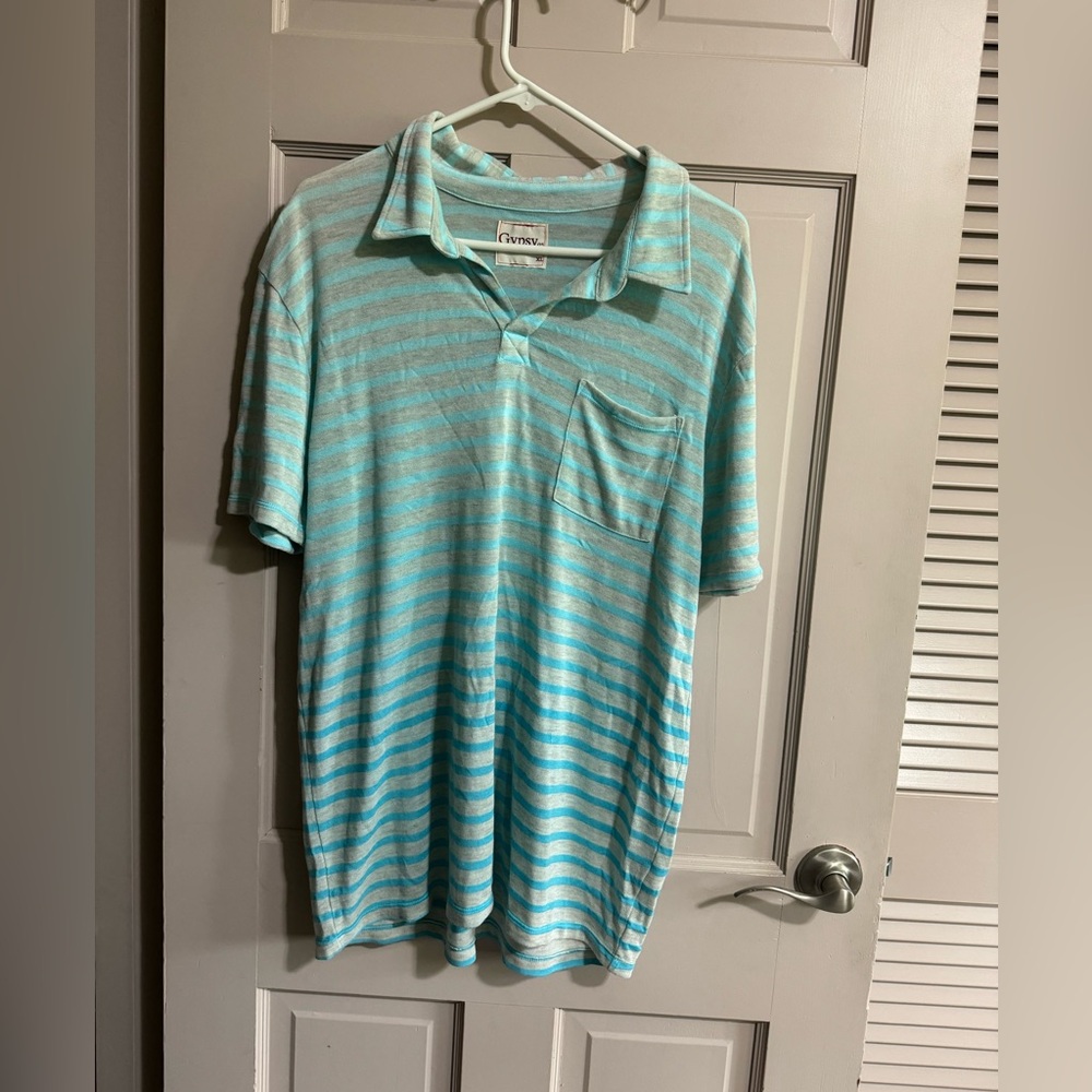 Mens Gypsy 05 Made In Hollywood Stripe Polo Size XL